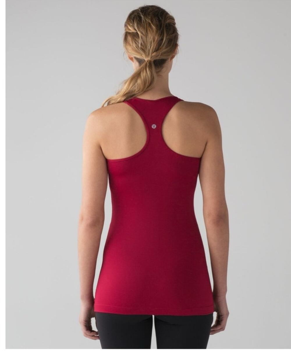 Lululemon Red Reversible Racerback Tank Top Athletic Yoga Size 4